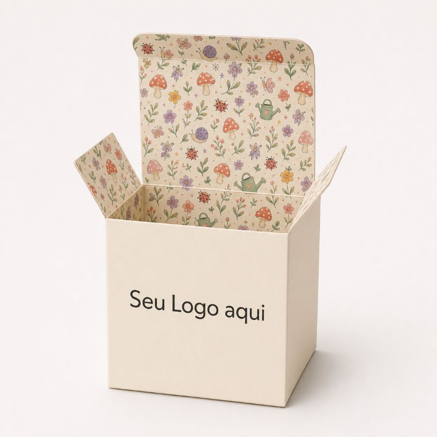 Caixinha estampa jardim